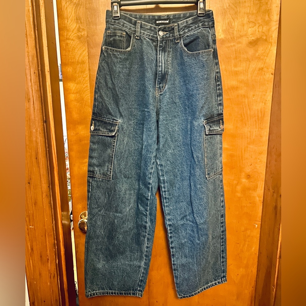 Denim Cargo Jeans
